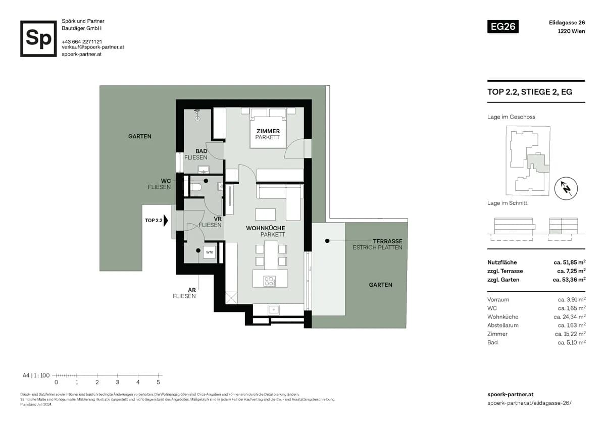 2-Zimmer-Wohnung kaufen in Wien – 51,85 m², € 415.000 – Bild 15 von 16