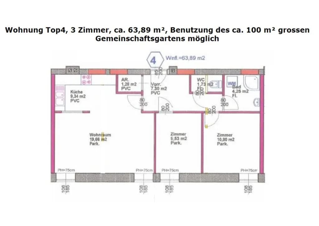3-Zimmer-Wohnung mieten in Wiener Neustadt Land – 64 m², € 799 – Bild 15 von 15