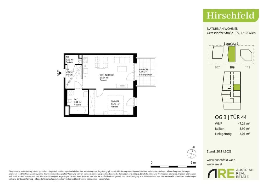2-Zimmer-Wohnung mieten in Wien – 47,21 m², € 849 – Bild 16 von 16