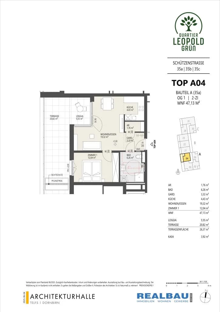 2-Zimmer-Wohnung kaufen in Innsbruck – 45,79 m², € 386.400 – Bild 2 von 5