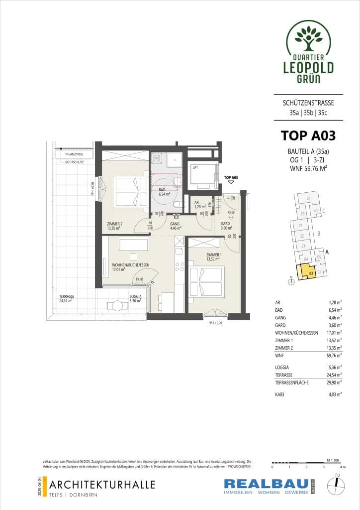 3-Zimmer-Wohnung kaufen in Innsbruck – 59,76 m², € 458.200 – Bild 2 von 5