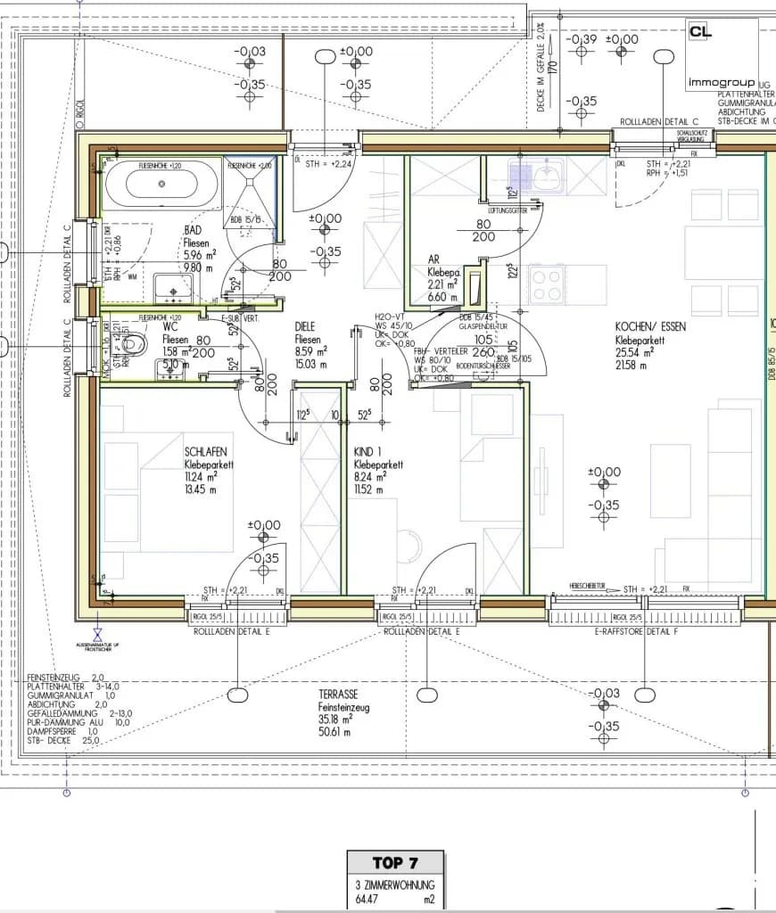 3-Zimmer-Wohnung mieten in Vöcklabruck – 62,74 m², € 1.250 – Bild 2 von 2