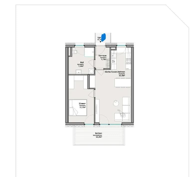2-Zimmer-Wohnung mieten in Deutschlandsberg – 53 m², € 745 – Bild 13 von 14