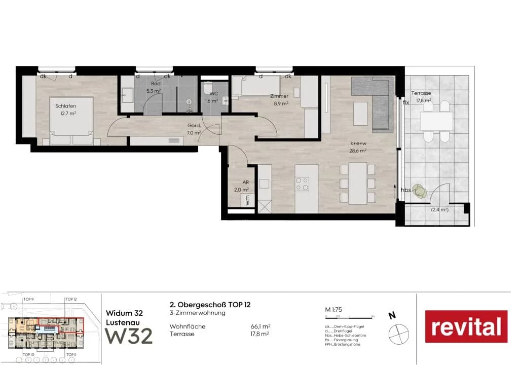 3-Zimmer-Wohnung kaufen in Dornbirn – 66 m² – Bild 4 von 9