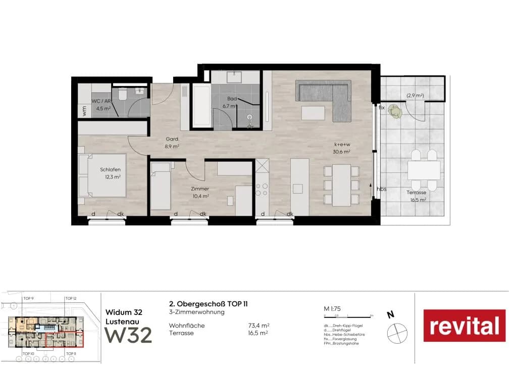 3-Zimmer-Wohnung kaufen in Dornbirn – 74 m² – Bild 4 von 9