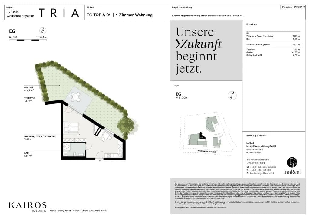 1-Zimmer-Wohnung kaufen in Innsbruck-Land – 36,71 m², € 229.000 – Bild 10 von 10