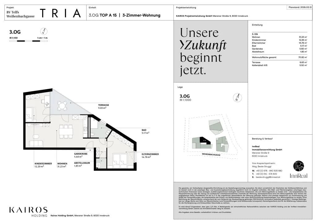 3-Zimmer-Wohnung kaufen in Innsbruck-Land – 70,92 m², € 455.000 – Bild 10 von 10