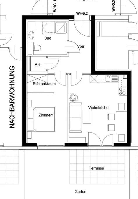 2-Zimmer-Wohnung mieten in Leibnitz – 50,99 m², € 525
