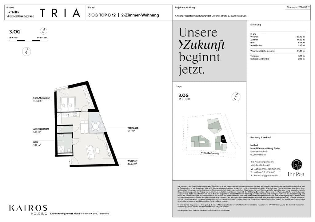 2-Zimmer-Wohnung kaufen in Innsbruck-Land – 51,47 m², € 328.000 – Bild 10 von 10