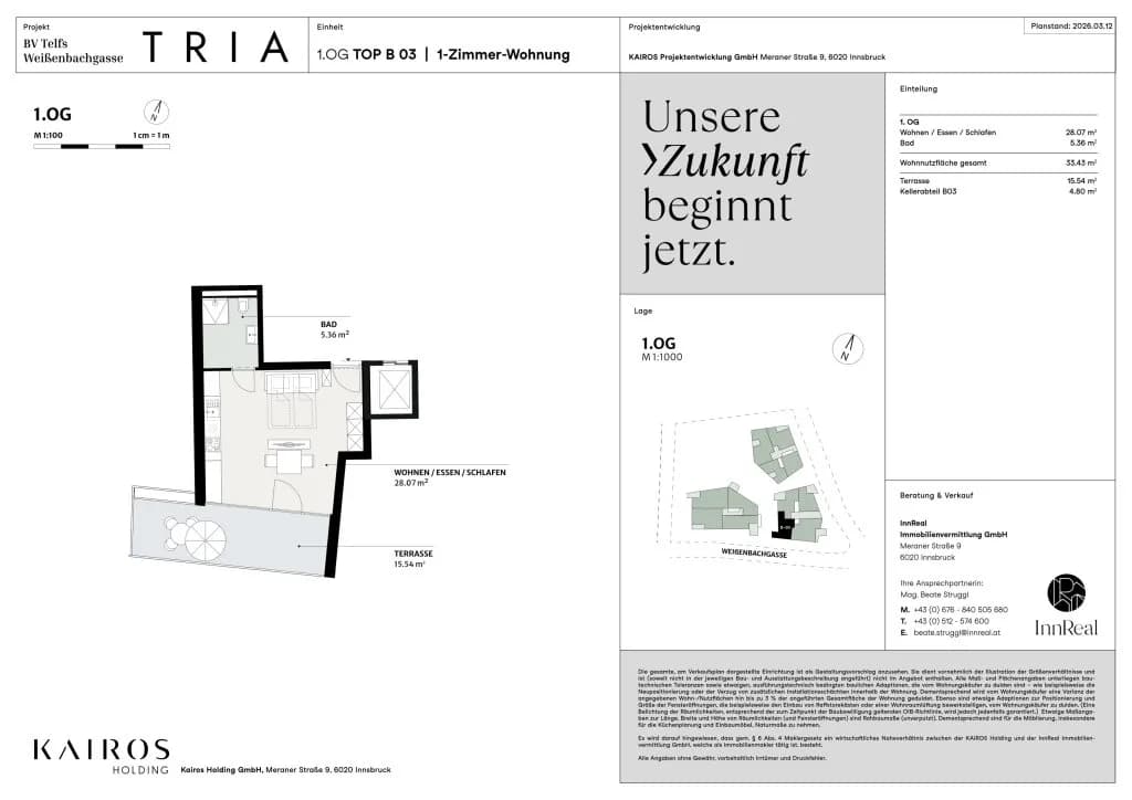 1-Zimmer-Wohnung kaufen in Innsbruck-Land – 33,43 m², € 223.000 – Bild 10 von 10