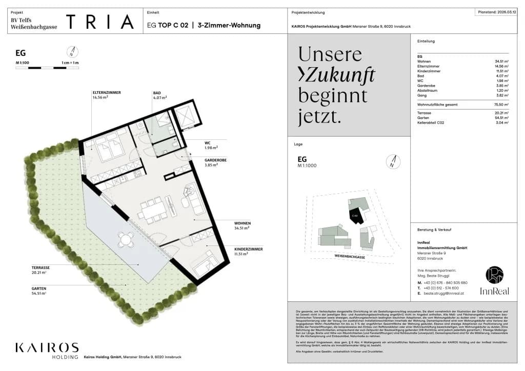 3-Zimmer-Wohnung kaufen in Innsbruck-Land – 75,5 m², € 489.000 – Bild 10 von 10