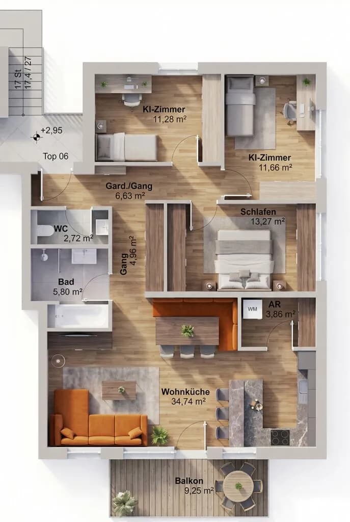4-Zimmer-Wohnung kaufen in Landeck – 94,92 m², € 609.000 – Bild 5 von 8