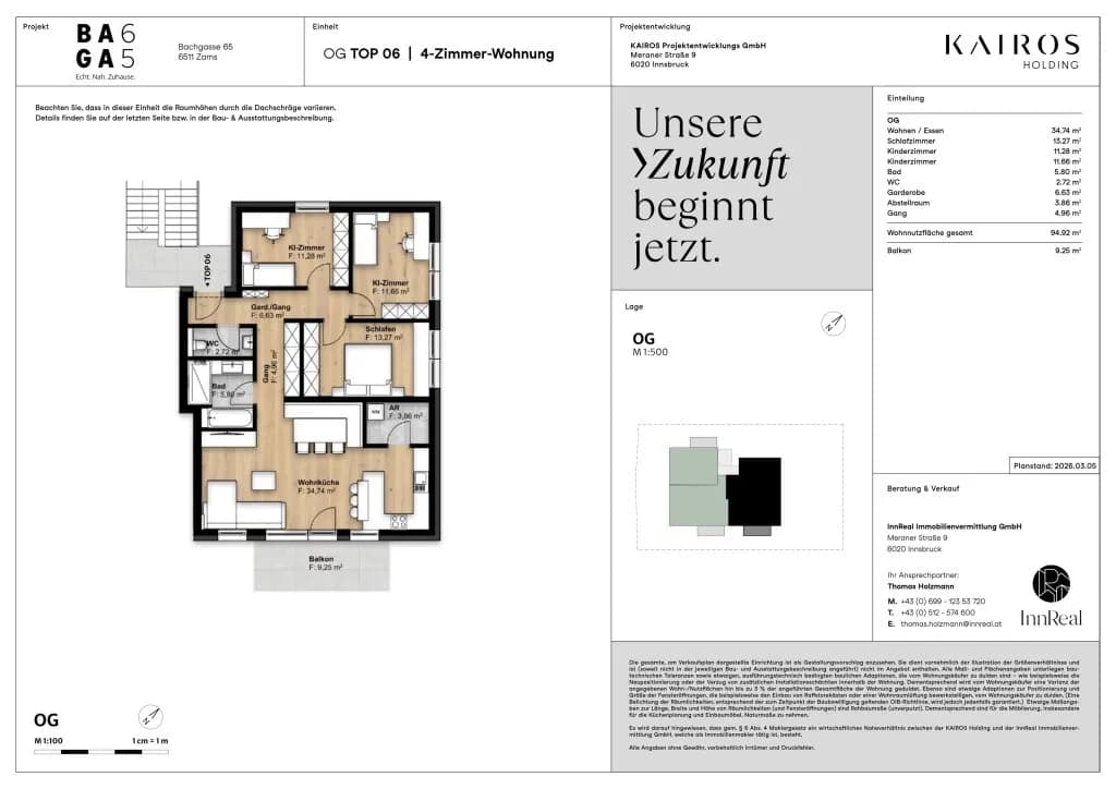 4-Zimmer-Wohnung kaufen in Landeck – 94,92 m², € 609.000 – Bild 6 von 8