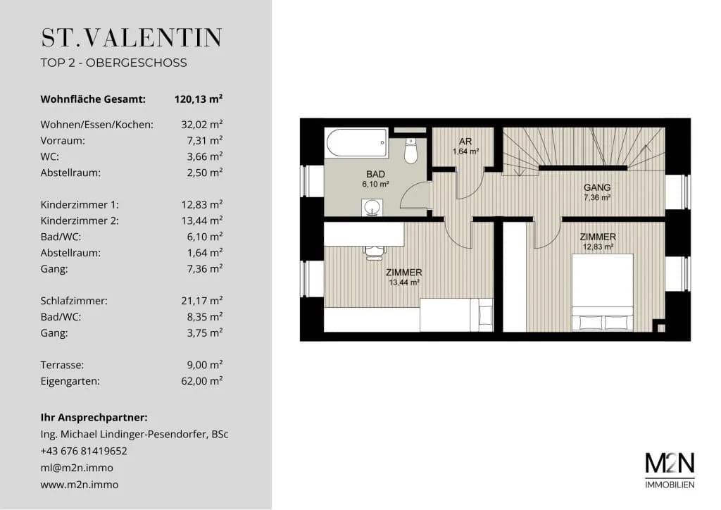4-Zimmer-Immobilie kaufen in Amstetten – 118,8 m², € 485.000 – Bild 10 von 11