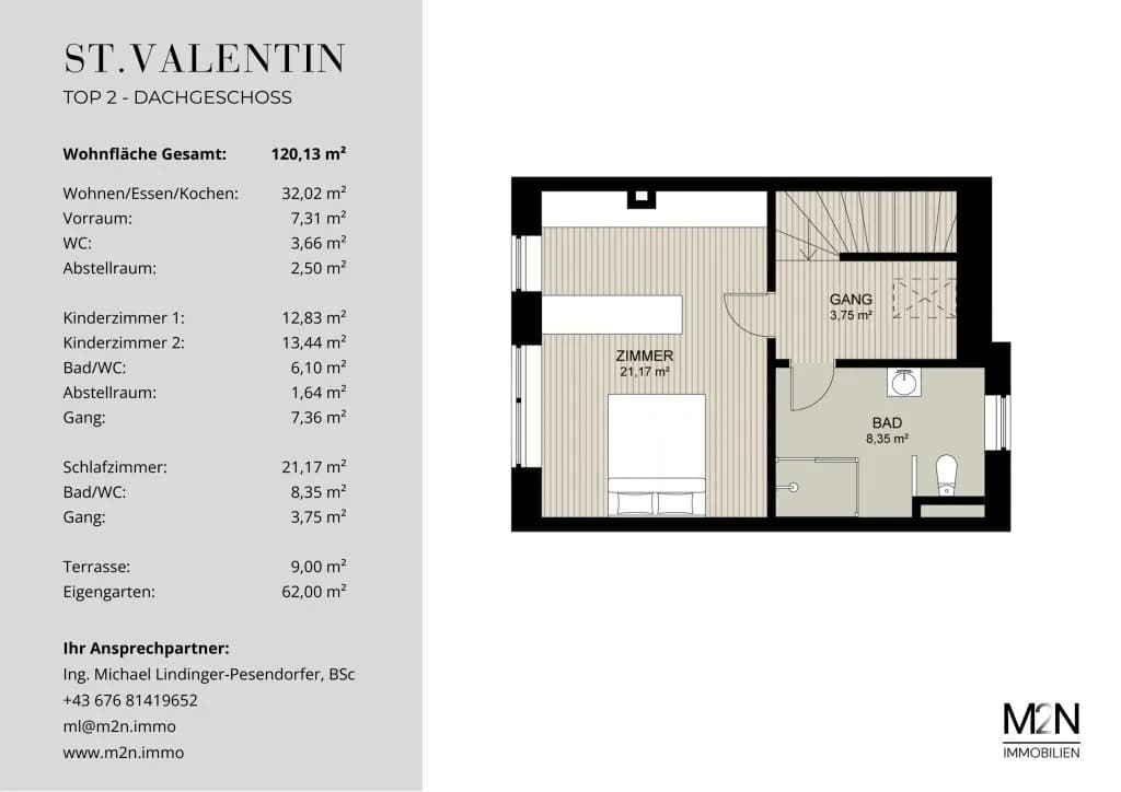 4-Zimmer-Immobilie kaufen in Amstetten – 118,8 m², € 485.000 – Bild 11 von 11