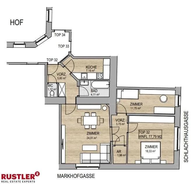 3-Zimmer-Wohnung kaufen in Wien – 77,79 m², € 449.000 – Bild 19 von 19