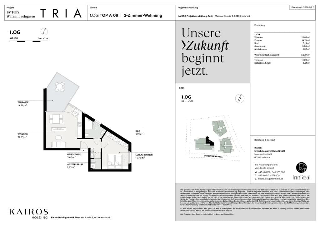 2-Zimmer-Wohnung kaufen in Innsbruck-Land – 50,27 m², € 319.000 – Bild 10 von 10