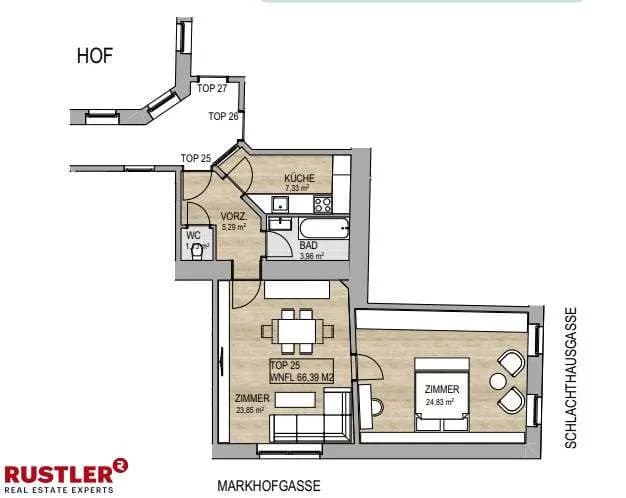 2-Zimmer-Wohnung kaufen in Wien – 66,39 m², € 385.000 – Bild 17 von 18