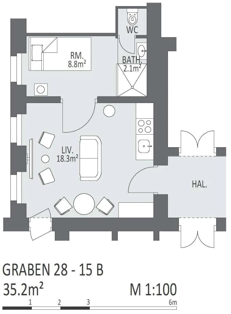 2-Zimmer-Wohnung mieten in Wien – 35 m², € 1.990 – Bild 28 von 28