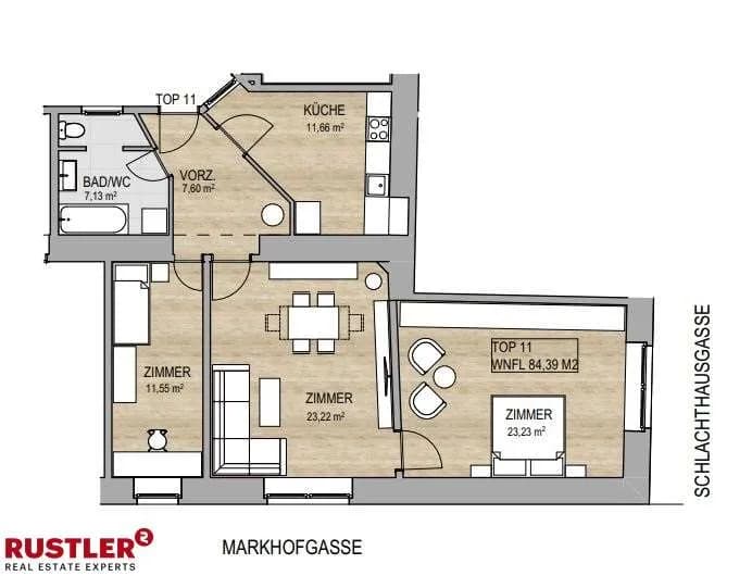 3-Zimmer-Wohnung kaufen in Wien – 84,39 m², € 375.000 – Bild 17 von 17