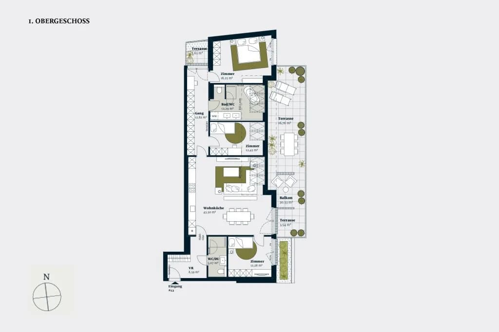 3-Zimmer-Wohnung kaufen in Wien – 125,52 m², € 1.322.900 – Bild 2 von 12
