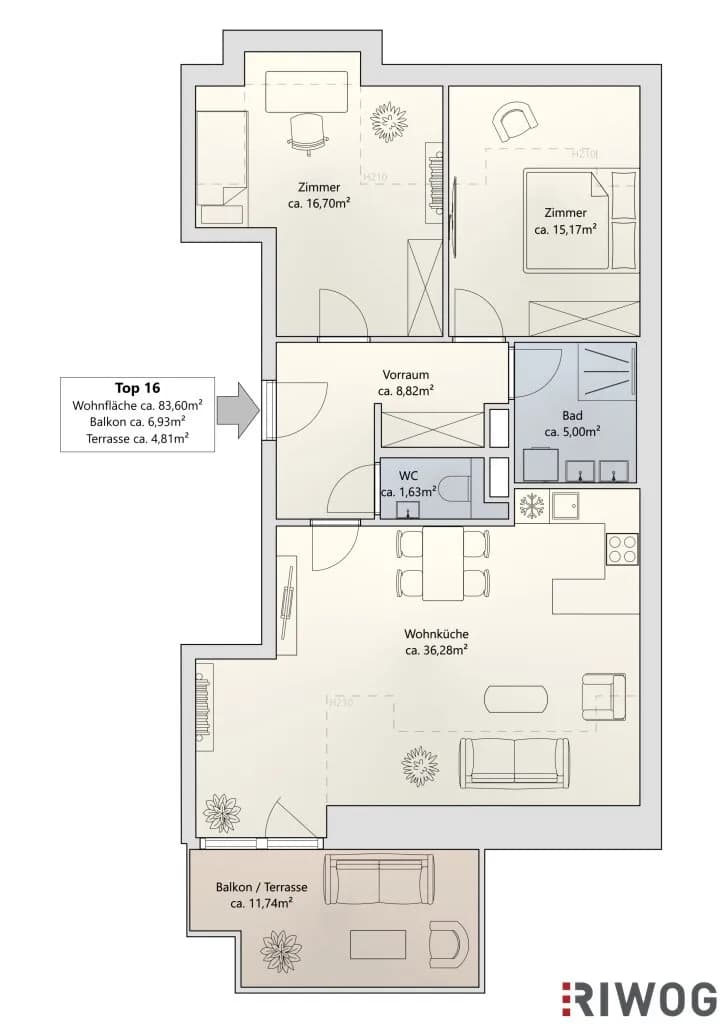 3-Zimmer-Wohnung kaufen in Wien – 83,6 m², € 582.000 – Bild 23 von 24