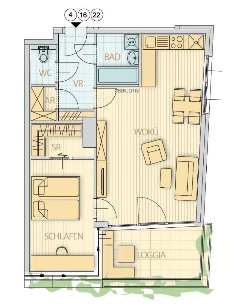 2-Zimmer-Wohnung kaufen in Wien – 56,82 m², € 389.000 – Bild 12 von 12