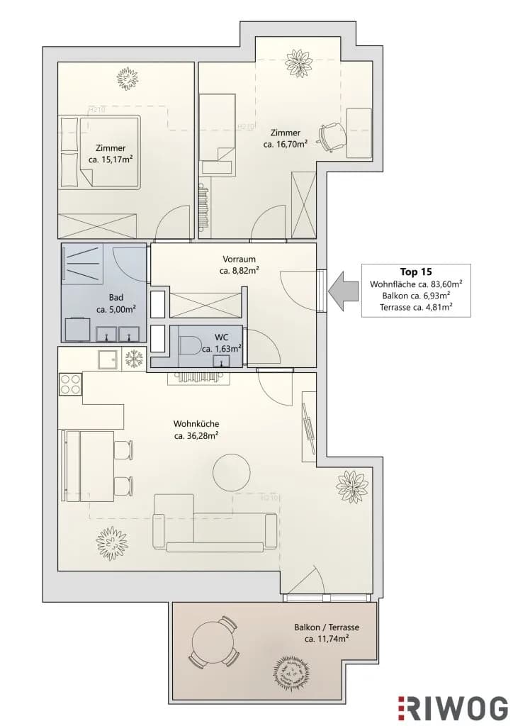 3-Zimmer-Wohnung kaufen in Wien – 83,6 m², € 582.000 – Bild 24 von 25