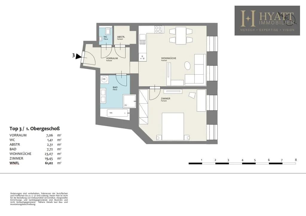 2-Zimmer-Wohnung kaufen in Wien – 61,02 m², € 387.500 – Bild 7 von 7