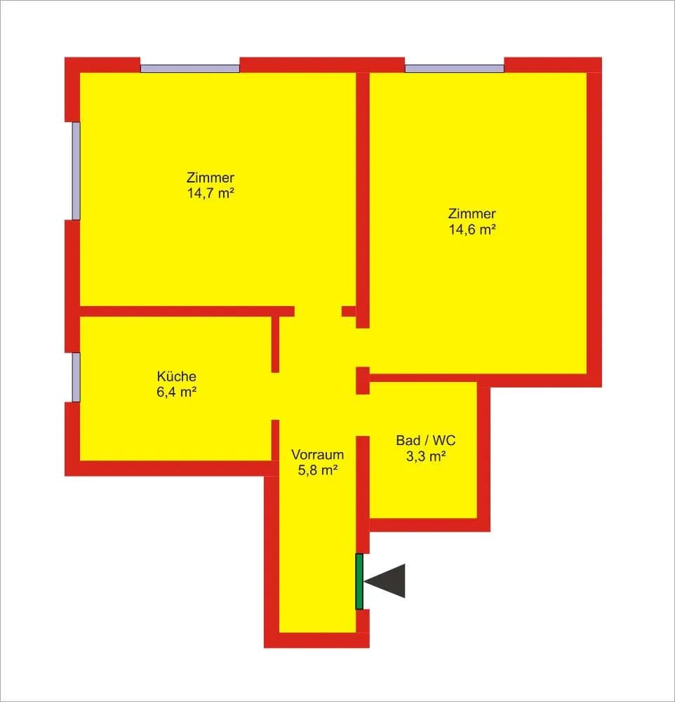 2-Zimmer-Wohnung mieten in Wien – 45 m², € 995 – Bild 10 von 10