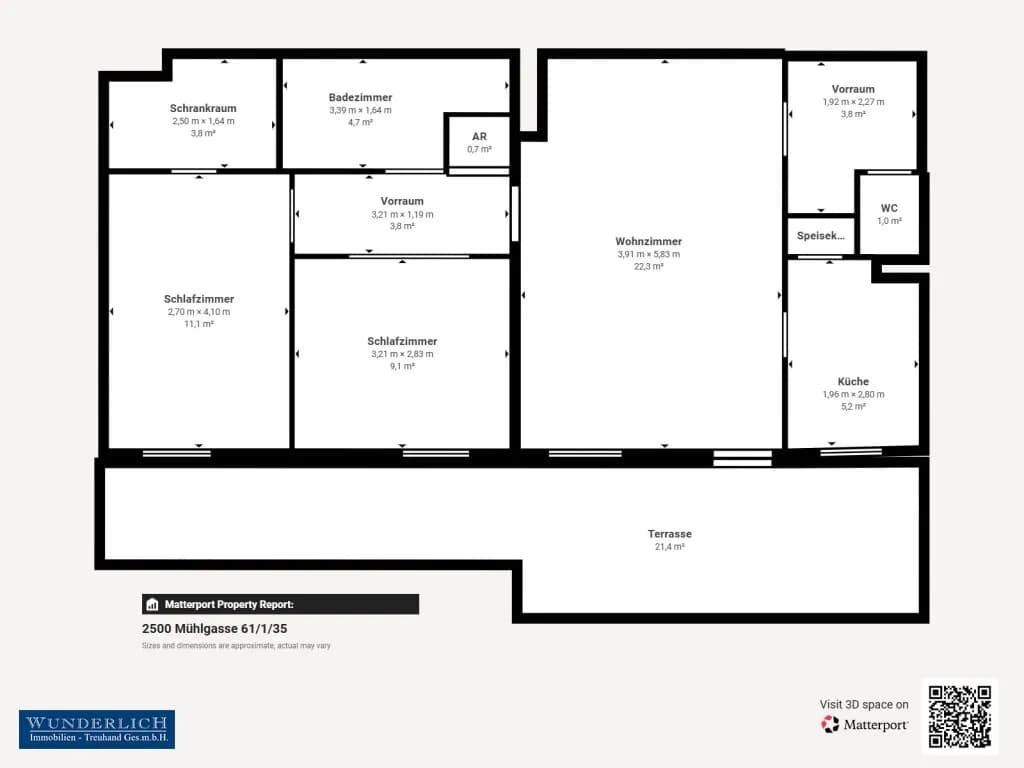 3-Zimmer-Wohnung mieten in Baden – 66 m², € 1.195 – Bild 27 von 27