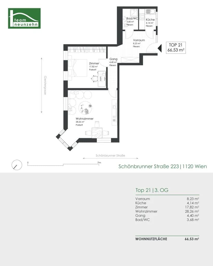 2-Zimmer-Wohnung kaufen in Wien – 66,53 m², € 299.000 – Bild 13 von 13