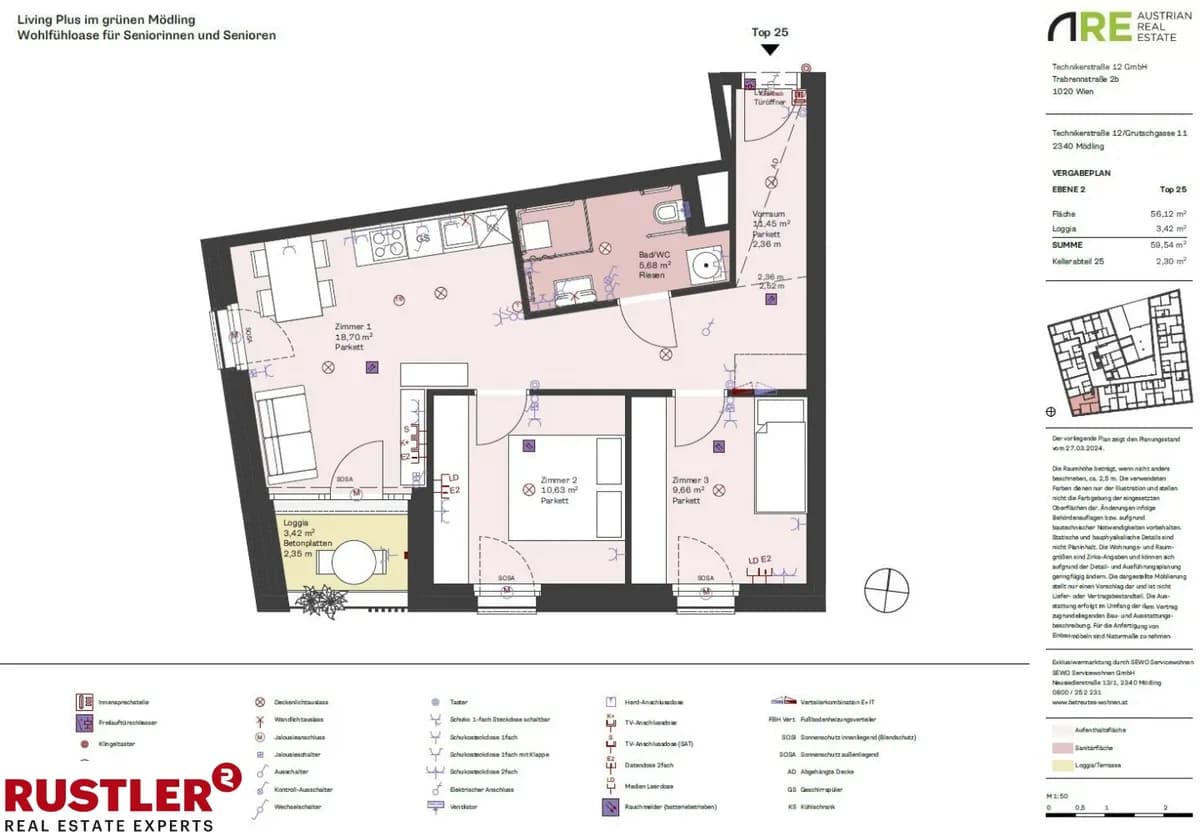 3-Zimmer-Wohnung mieten in Mödling – 59,54 m², € 1.288 – Bild 13 von 13