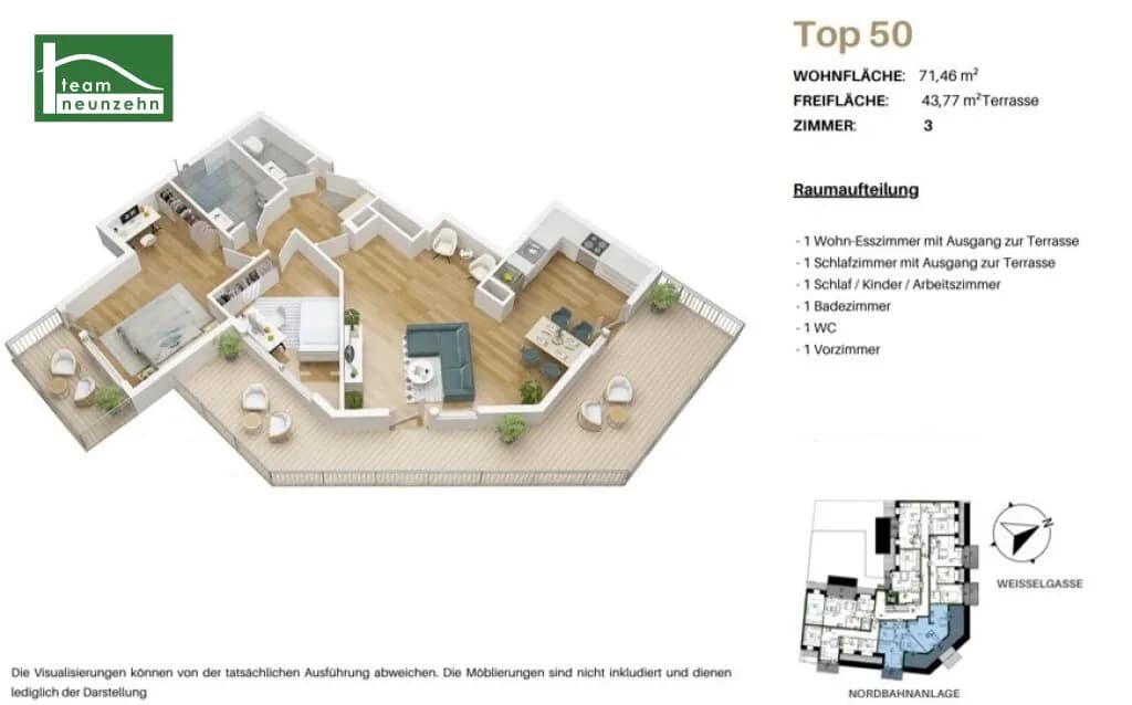 Immobilie kaufen in Wien – 71,46 m², € 369.000 – Bild 15 von 15