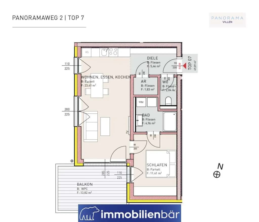 2-Zimmer-Wohnung kaufen in Grieskirchen – 49,09 m², € 220.000 – Bild 7 von 7