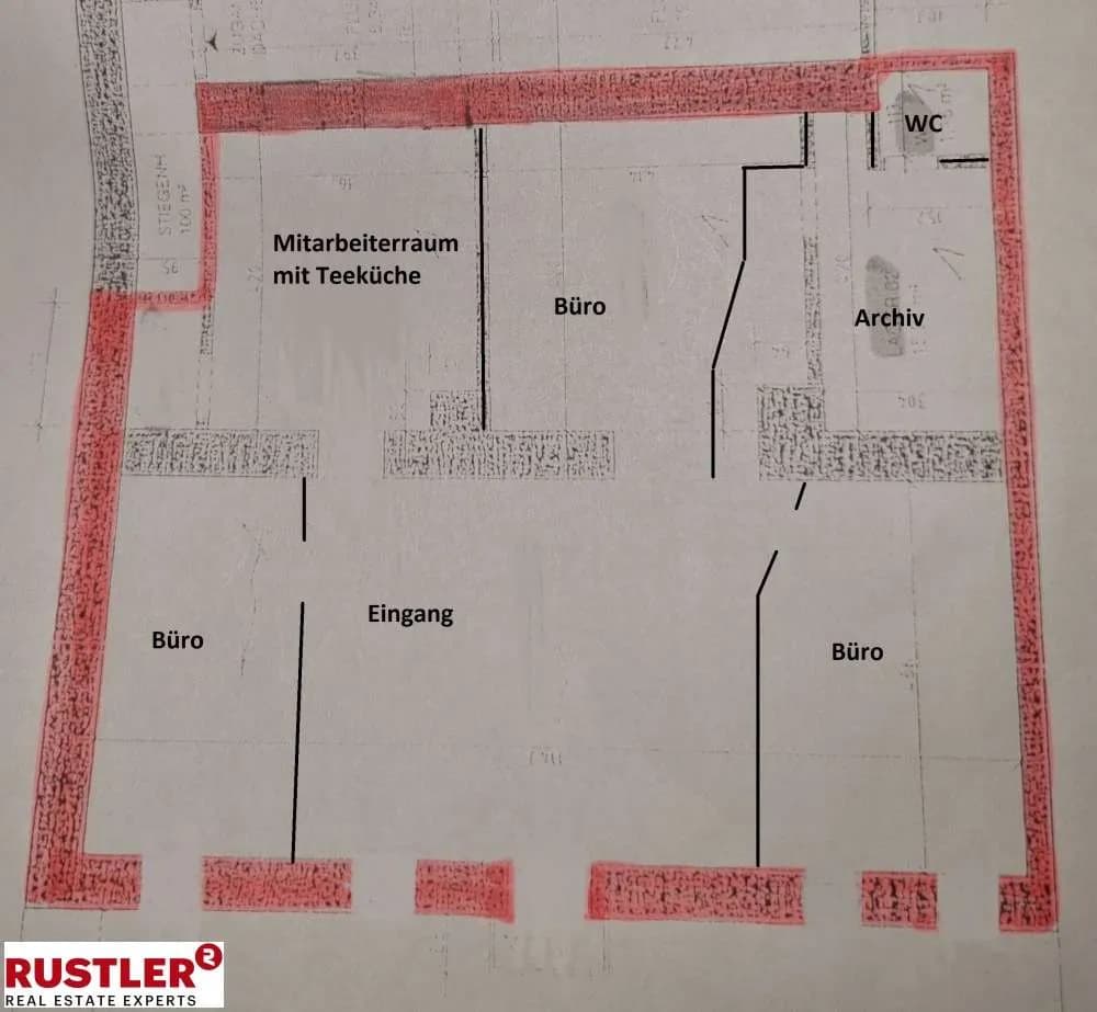 4-Zimmer-Gewerbeimmobilie mieten in Mödling – 97 m², € 1.650 – Bild 7 von 8