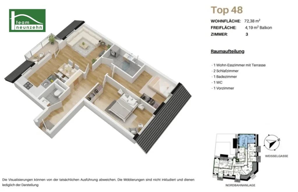 3-Zimmer-Wohnung kaufen in Wien – 72,38 m², € 389.000 – Bild 12 von 12