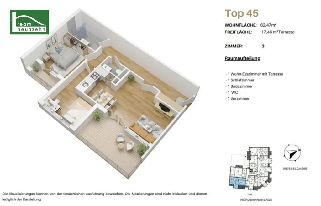 Immobilie kaufen in Wien – 62,36 m², € 299.001 – Bild 11 von 11