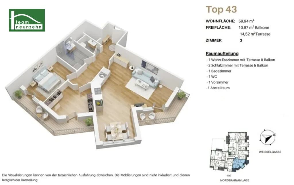 Immobilie kaufen in Wien – 59,94 m², € 289.000 – Bild 15 von 15