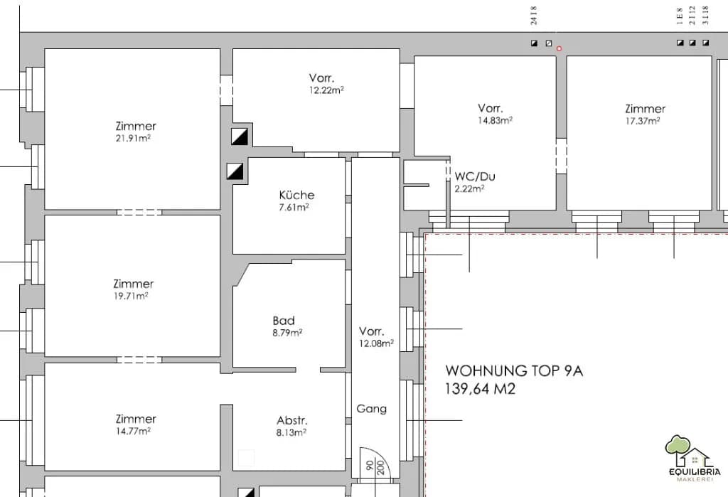 6-Zimmer-Wohnung mieten in Wien – 139,64 m², € 3.241 – Bild 14 von 14