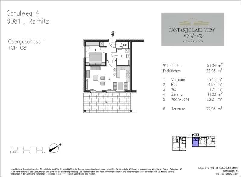 2-Zimmer-Wohnung kaufen in Klagenfurt Land – 51,04 m², € 682.625 – Bild 14 von 14