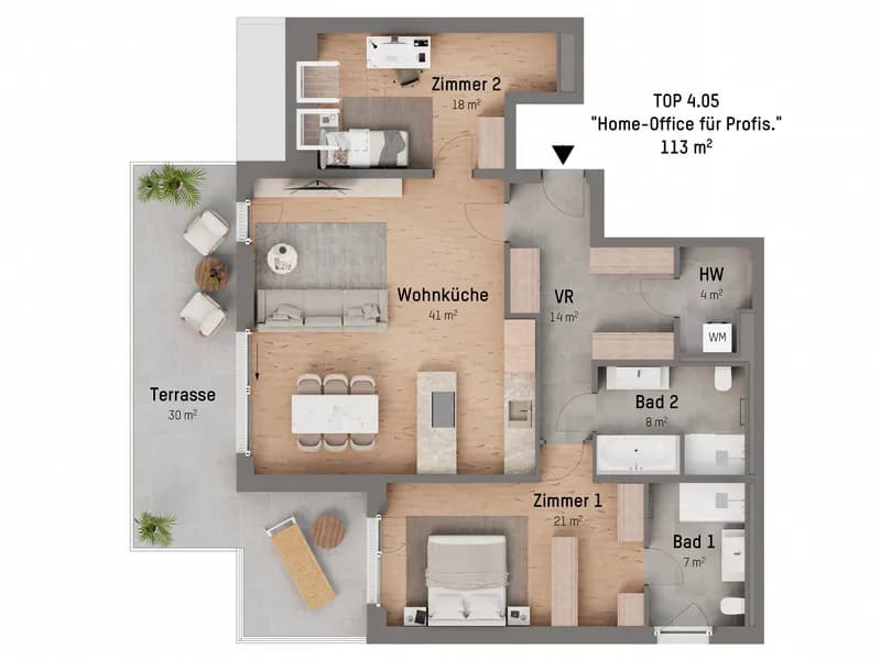 3-Zimmer-Wohnung kaufen in Wien – 112,6 m², € 959.900 – Bild 4 von 7