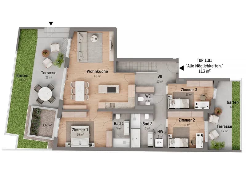 4-Zimmer-Wohnung kaufen in Wien – 113,38 m², € 899.900 – Bild 4 von 9