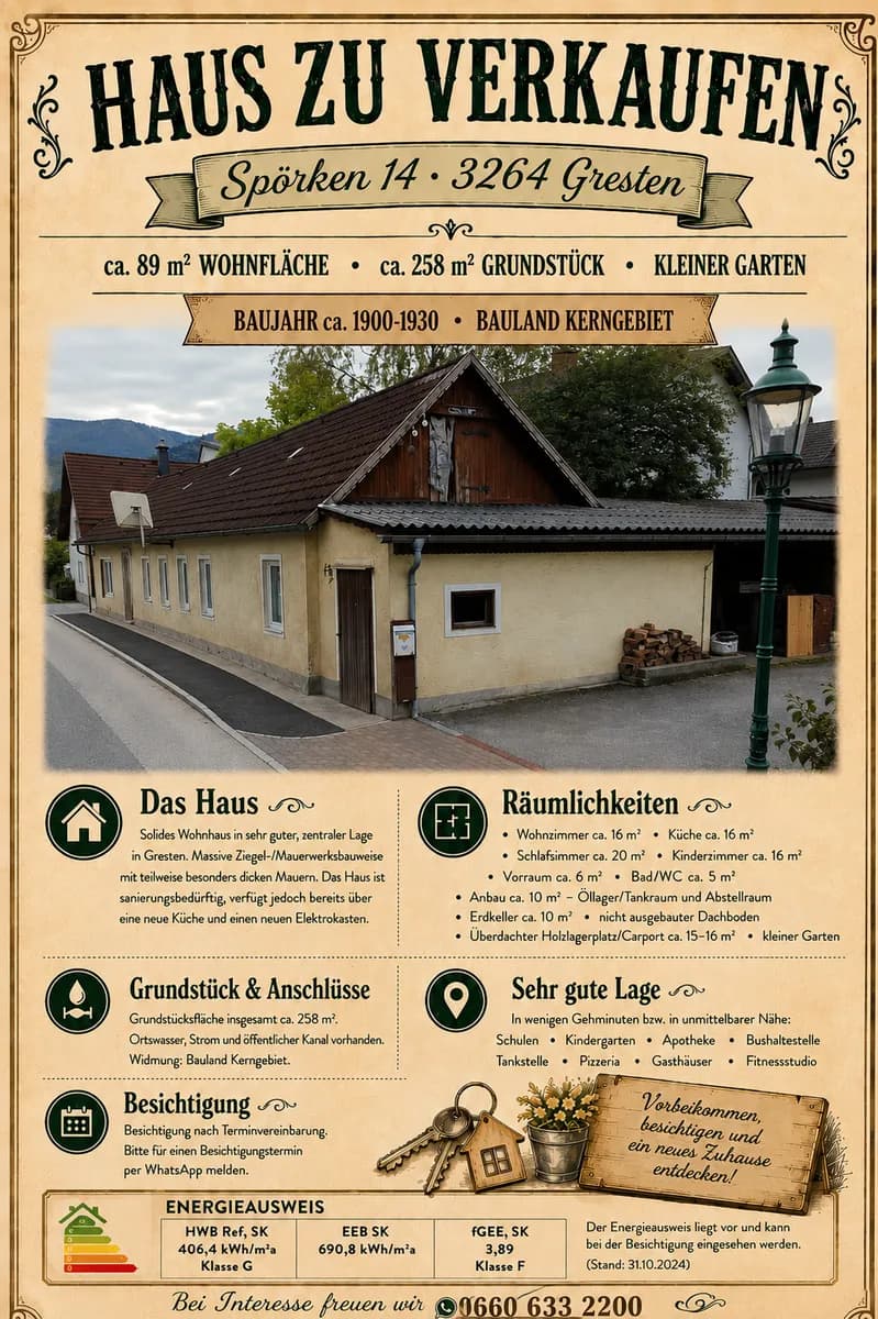 3-Zimmer-Haus kaufen in Scheibbs – 89 m² – Bild 1 von 2