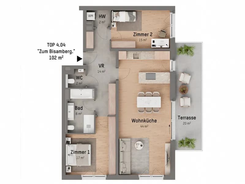 3-Zimmer-Wohnung kaufen in Wien – 101,08 m², € 739.900 – Bild 4 von 7