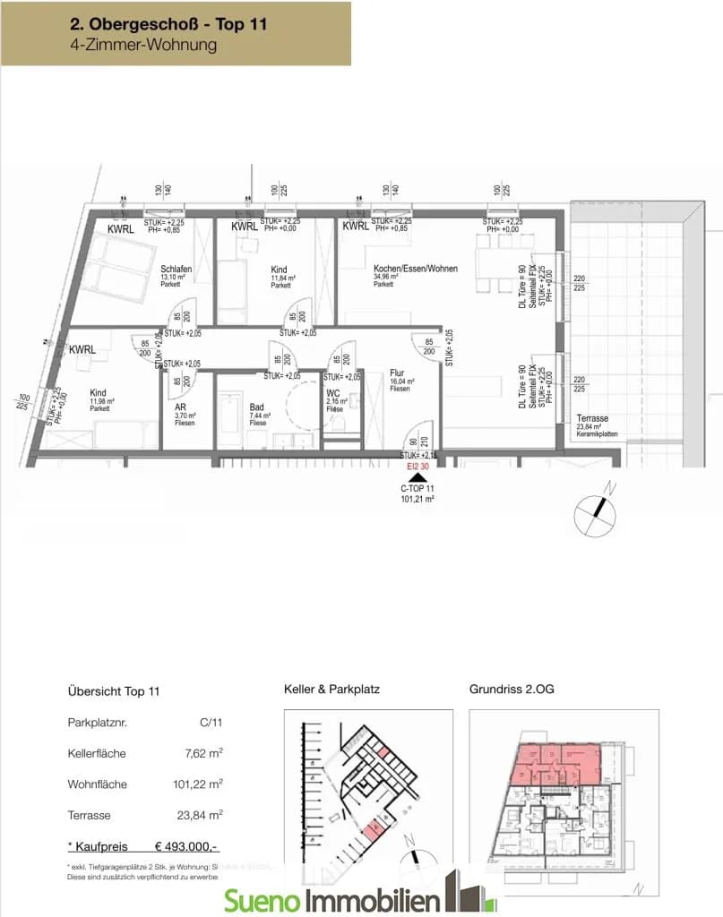 Wohnung kaufen in Linz Land – 101,22 m², € 493.000 – Bild 9 von 11