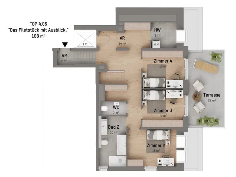 5-Zimmer-Wohnung kaufen in Wien – 188,17 m², € 1.649.900 – Bild 2 von 9