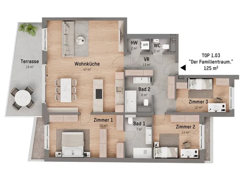 4-Zimmer-Wohnung kaufen in Wien – 127,35 m², € 899.900 – Bild 4 von 7