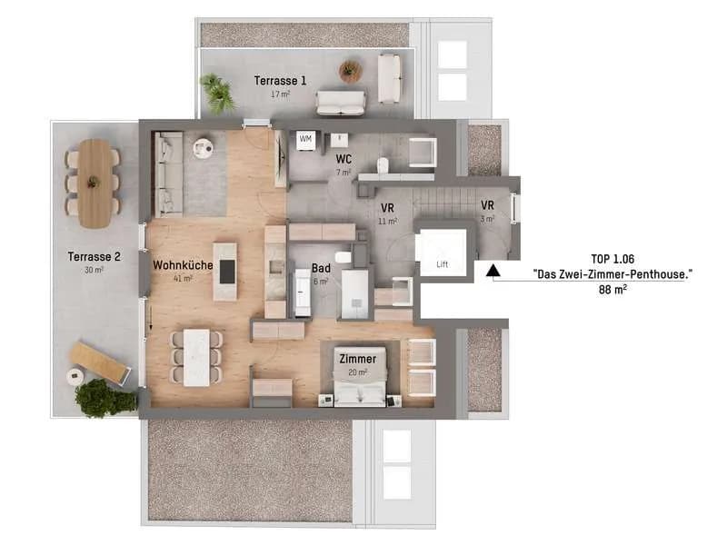 2-Zimmer-Wohnung kaufen in Wien – 88 m², € 719.900