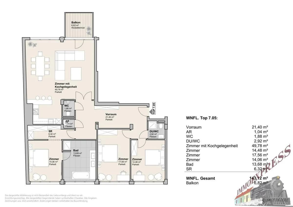 4-Zimmer-Wohnung mieten in Wien – 143,12 m², € 3.190 – Bild 5 von 37